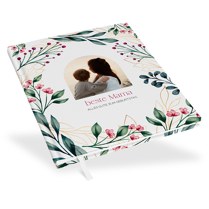 Gästebuch Geburtstag - Floral "Ivory Garden"