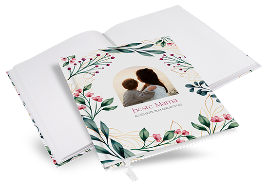Gästebuch Geburtstag - Floral "Ivory Garden" - GBG-25001-F-10