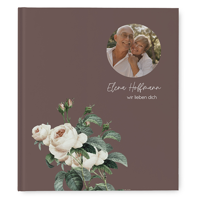 Gästebuch Geburtstag - Floral "Antique Rose"