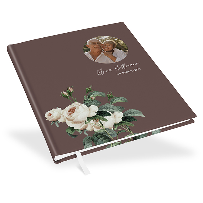 Gästebuch Geburtstag - Floral "Antique Rose"