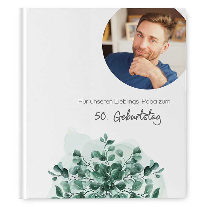 Gästebuch Geburtstag - Greenery "Evergreen Mint"