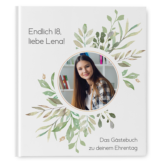 Gästebuch Geburtstag - Greenery "eucalyptus crown"