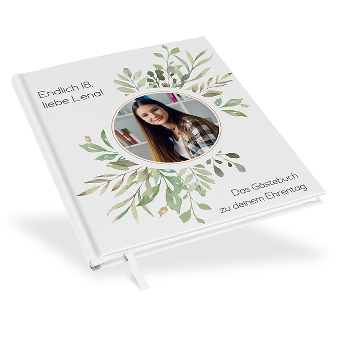Gästebuch Geburtstag - Greenery "eucalyptus crown"