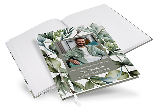Gästebuch Geburtstag - Greenery "Calm Grove" - GBG-25001-G-07