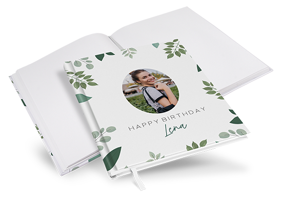 Gästebuch Geburtstag - Greenery "pure greenery" - GBG-25001-G-08