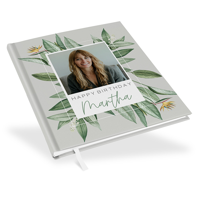 Gästebuch Geburtstag - Greenery "Green & Simple"