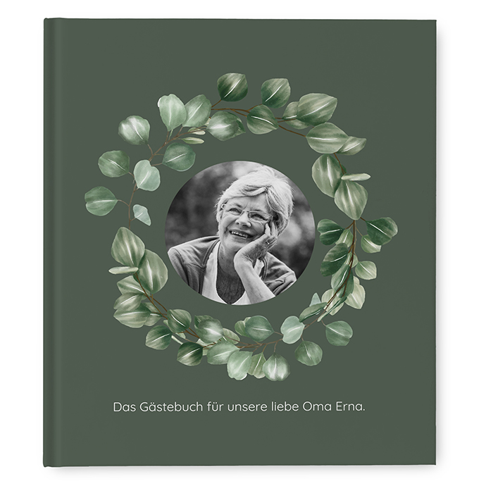 Gästebuch Geburtstag - Greenery "Tropical Frame"