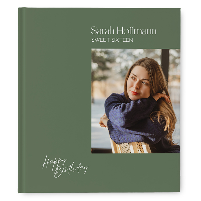 Gästebuch Geburtstag - Minimalistisch "Simply Green"