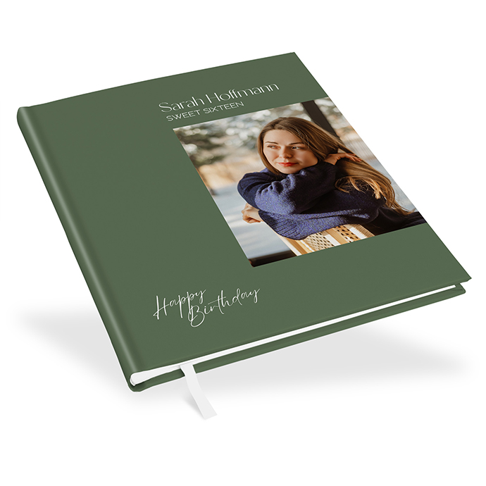 Gästebuch Geburtstag - Minimalistisch "Simply Green"