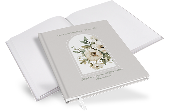 Gästebuch Geburtstag - Vintage "Ivory Garden" - GBG-25001-V-05