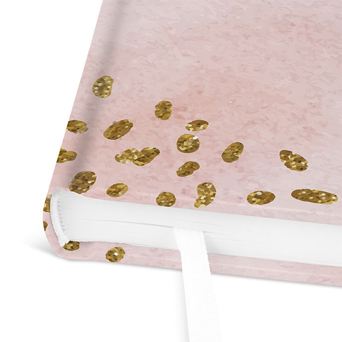 Gästebuch Taufe - Aquarell "Golden Blush"