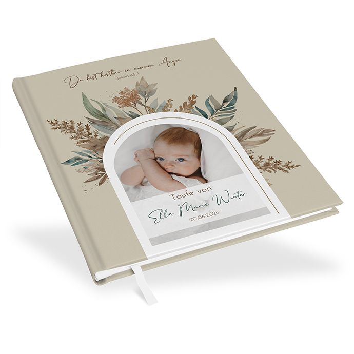 Gästebuch Taufe - Boho "Bare Nature"