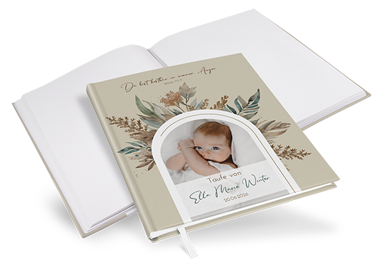 Gästebuch Taufe - Boho "Bare Nature" - GBT-25001-B-01