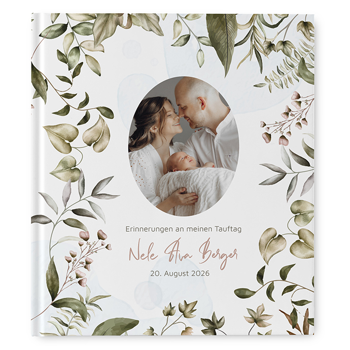 Gästebuch Taufe - Boho "Nature Hold"