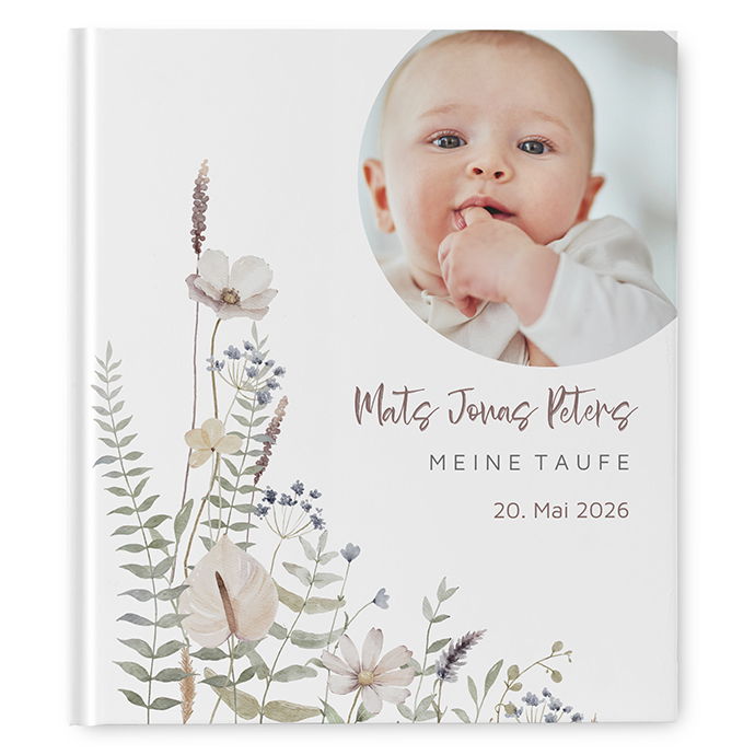 Gästebuch Taufe - Boho "Pastel Bloom"