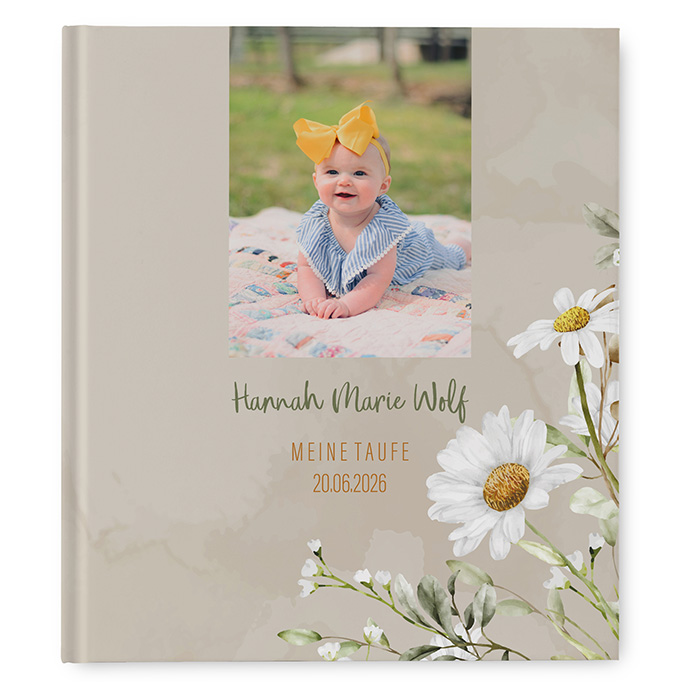 Gästebuch Taufe - Floral "Daisy Field"