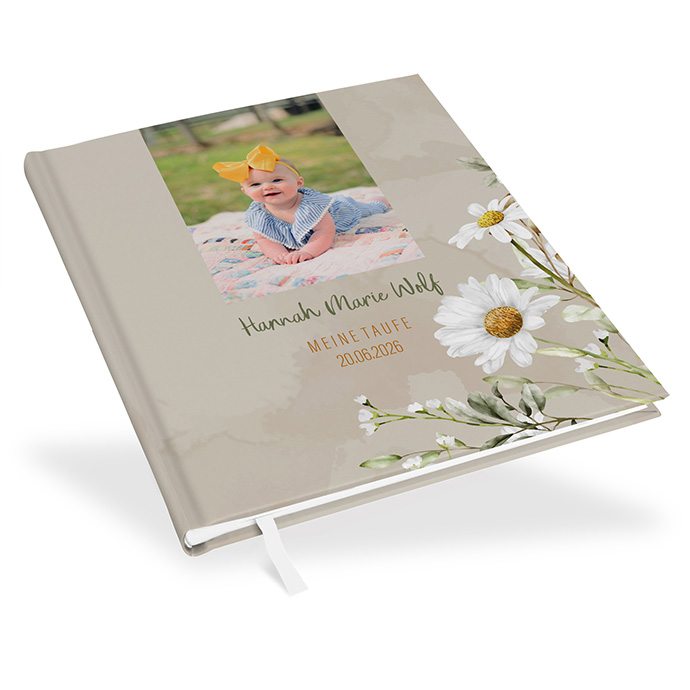 Gästebuch Taufe - Floral "Daisy Field"