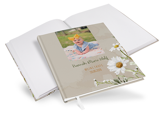 Gästebuch Taufe - Floral "Daisy Field" - GBT-25001-F-03