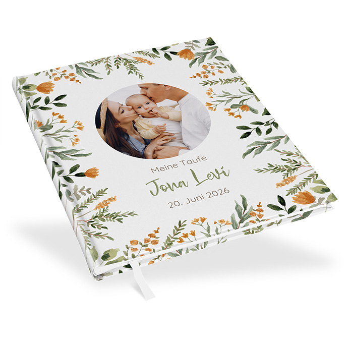 Gästebuch Taufe - Floral "Warm Botanicals"
