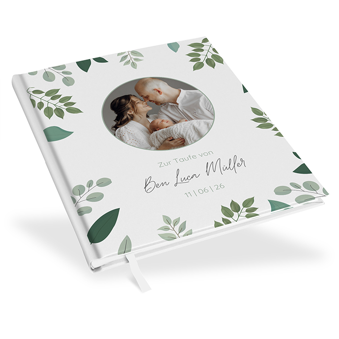 Gästebuch Taufe - Greenery "pure greenery"