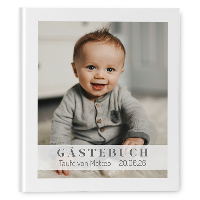 Gästebuch Taufe - Minimalistisch "Oslo"