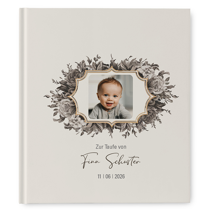 Gästebuch Taufe - Vintage "Baroque Frame"