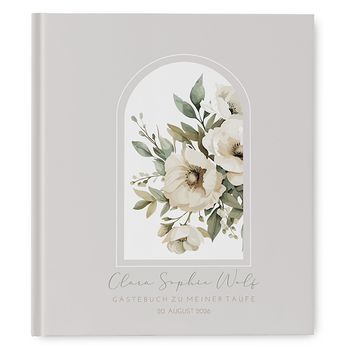 Gästebuch Taufe - Vintage "Ivory Garden"